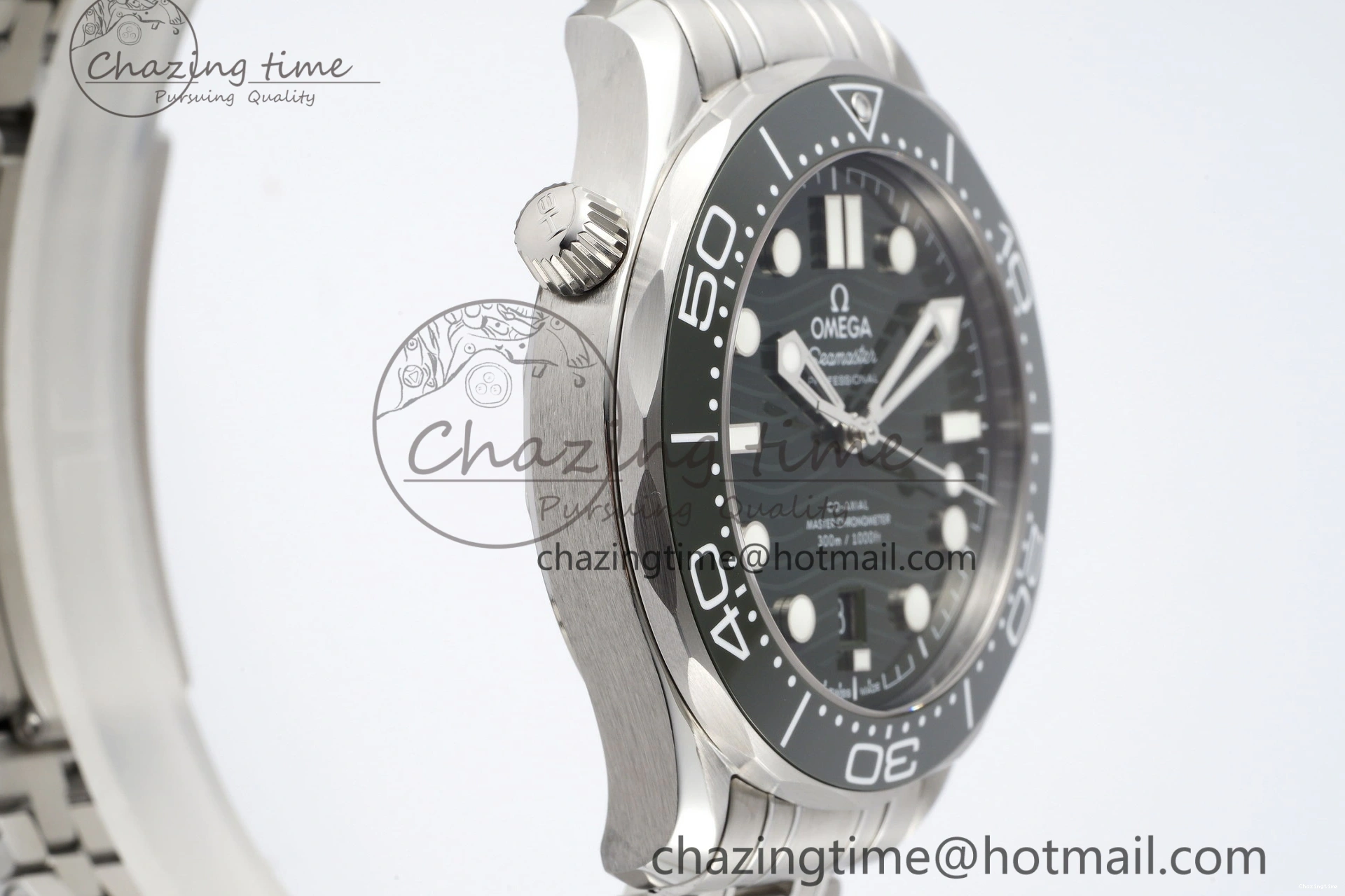 0110 Seamaster Diver 300M VSF 1:1 Best Edition Green Ceramic Green Dial on SS Bracelet A8800 V Popular 7824